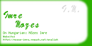 imre mozes business card